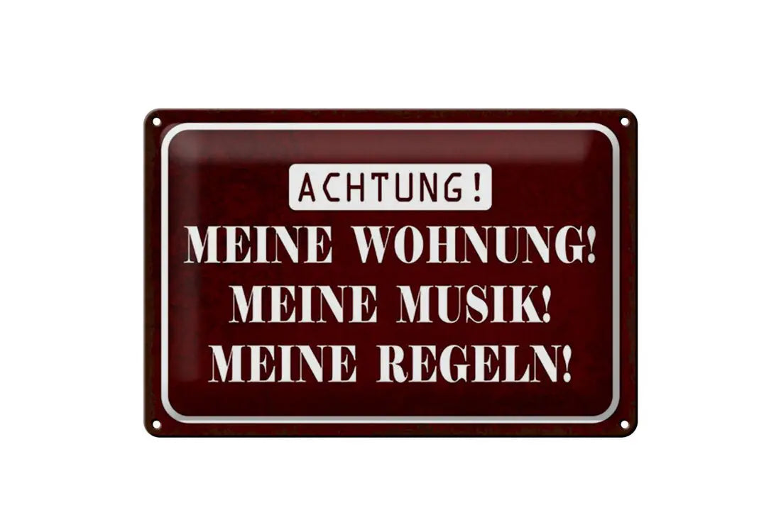 Meine Wohnung • Blechschild 20x30cm - Schilder