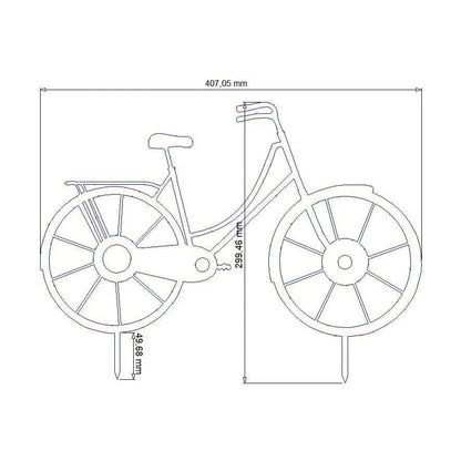 Metalldeko Fahrrad im Edelrost Design | Bike Deko Figur von HalloGeschenk.de