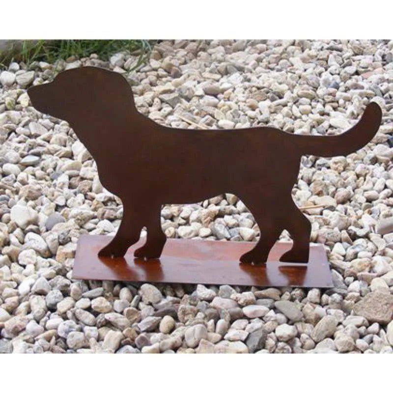 Metalldeko Hund "Lumpi" in Edelrost | 32 cm x 50 cm |