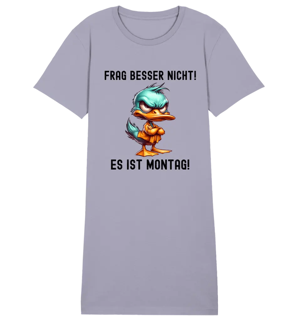 Miese Ente • Passe den Text an • 4 Versionen • Ladies Premium T-Shirt Kleid aus Bio - Baumwolle S - 2XL • Exklusivdesign • personalisiert von HalloGeschenk.de