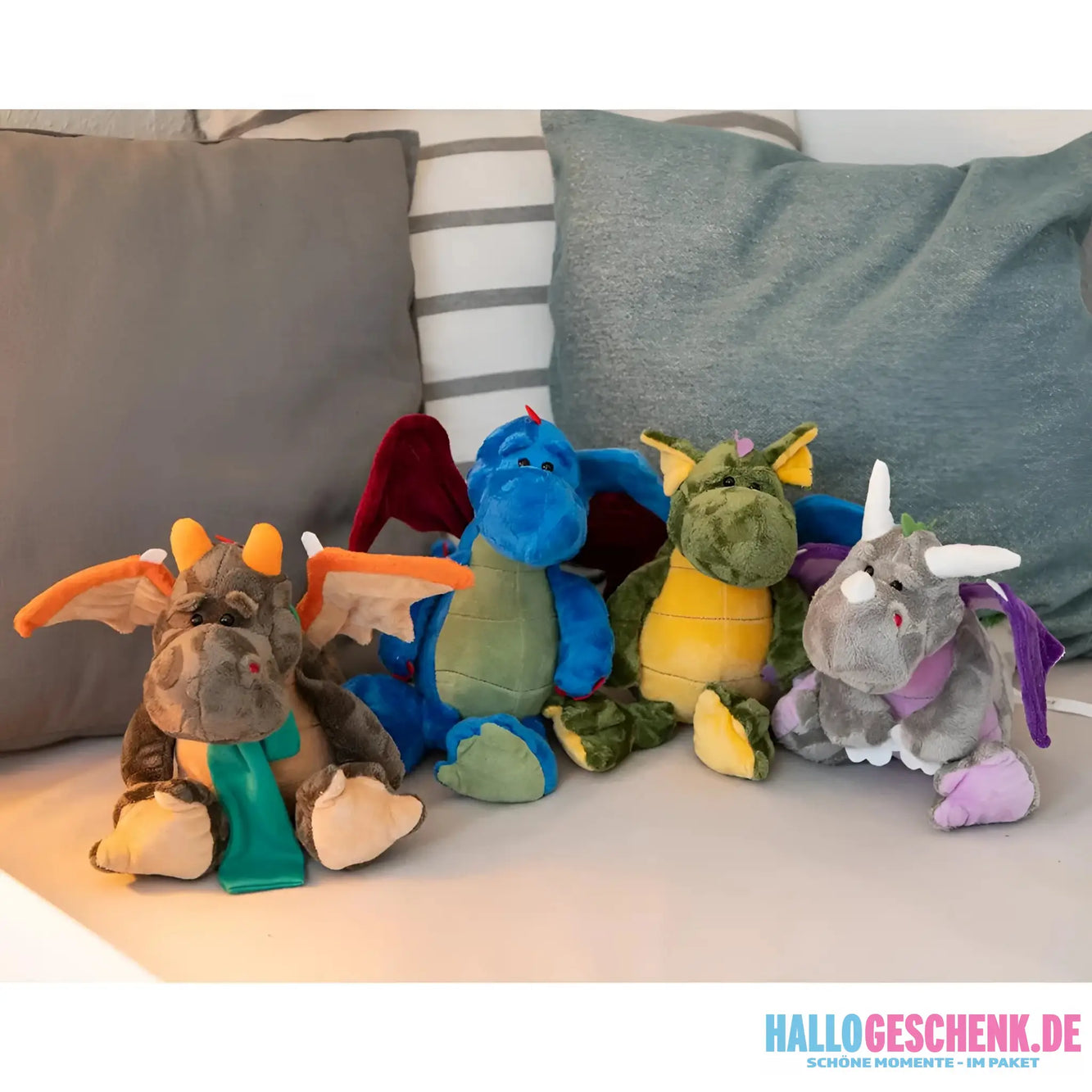 MiniFeet® Drache Magnus Kuschelfreund • Stofftier • Plüschtier - Plüschtier