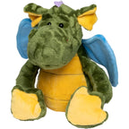 Mini feet drache ragna kuschelfreund stofftier mit grünem plüsch und bunten details ab 10 monate