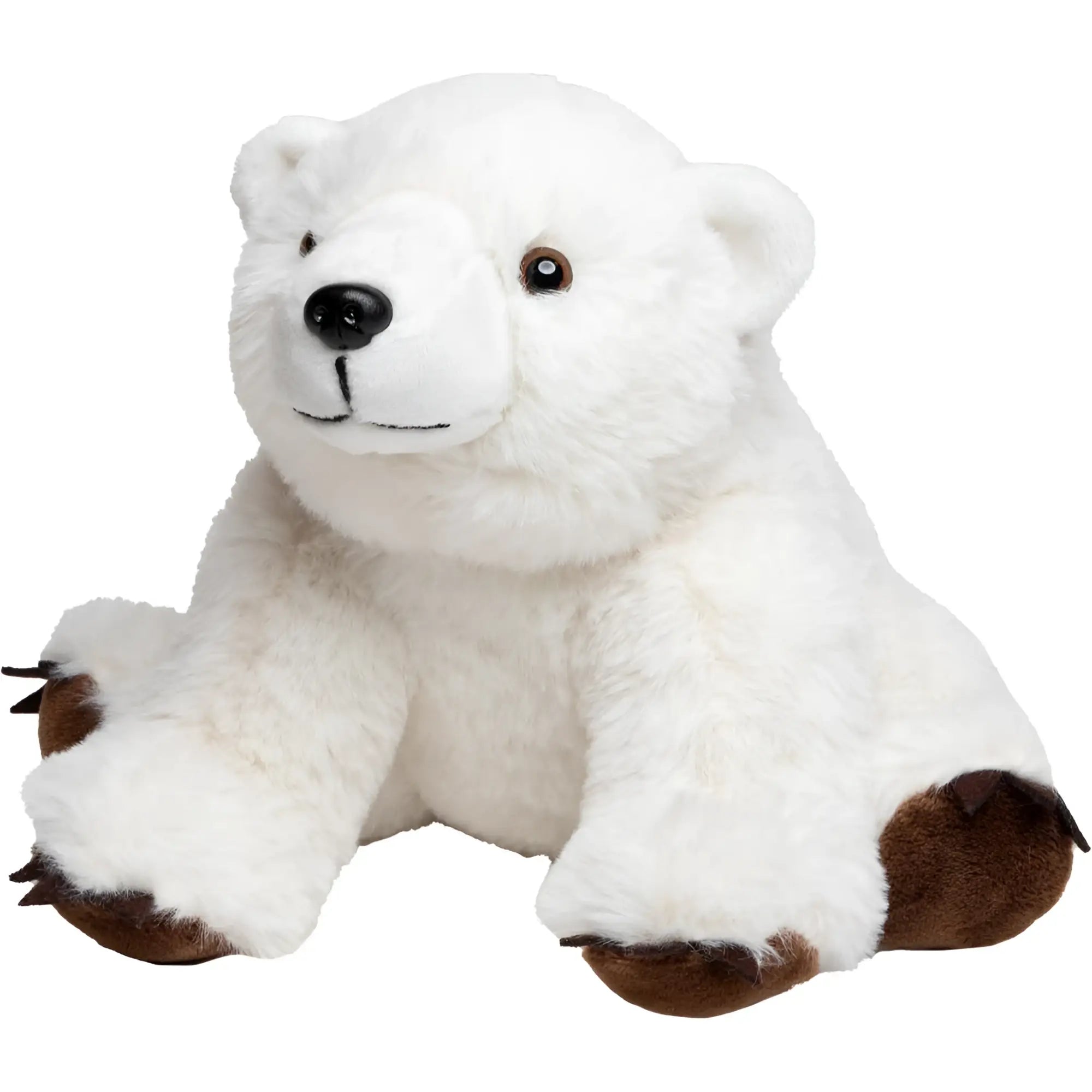 Minifeet® eisbär lia plüschtier weißer kuschelbär mit braunen pfoten und schwarzer nase sitzt aufrecht
