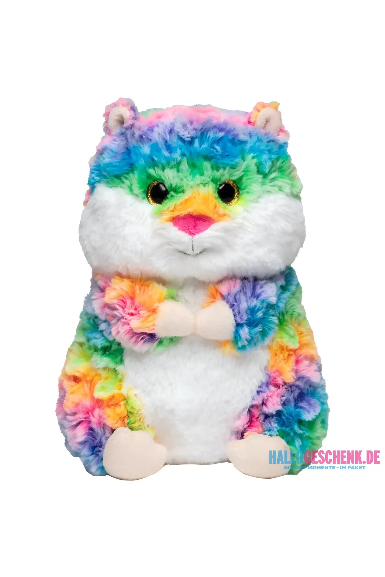 MiniFeet® Hamster Holly – Regenbogenfarbener Kuschelfreund • Plüschtier • Stofftier - Plüschtier