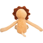 plush corduroy lion mit tan body und braun textured mane aus der minifeet lanky legends stofftier plüschtier