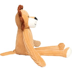plush lion toy miniFeet® lanky legends löwe leon mit tan corduroy body weiß face paws schwarz nose und braun braided mane