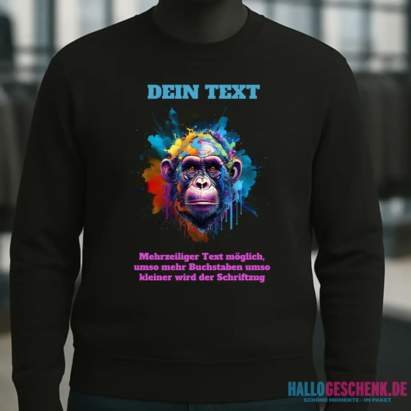 MIX-IT-DESIGNER Motivauswahl • Unisex Sweatshirt Bio-Baumwolle in 4 Farben XS-3XL • personalisiert