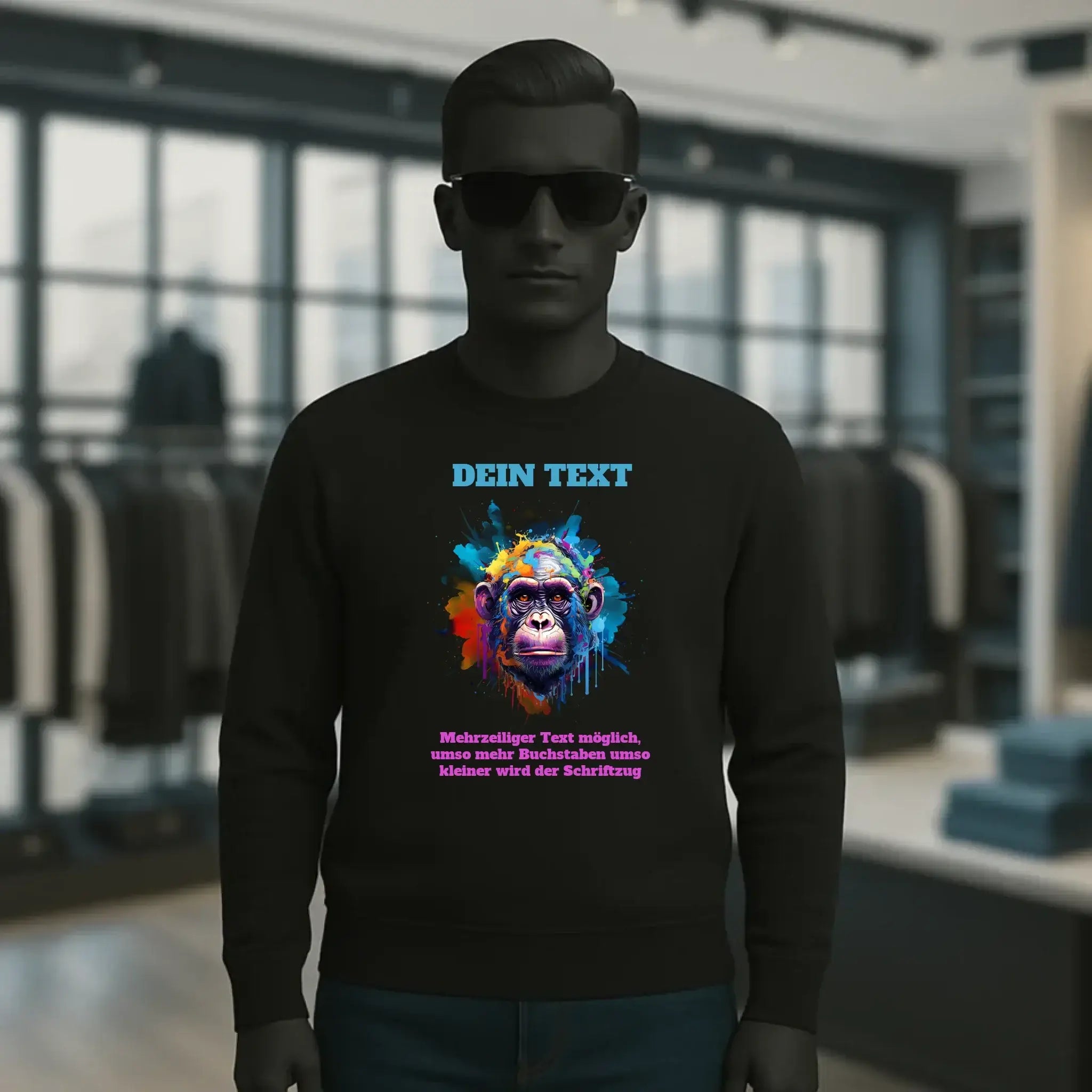 MIX-IT-DESIGNER Motivauswahl • Unisex Sweatshirt Bio-Baumwolle in 4 Farben XS-3XL • personalisiert