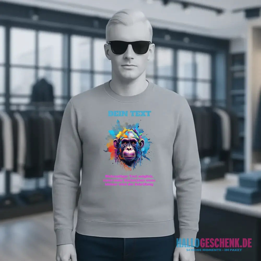 MIX-IT-DESIGNER Motivauswahl • Unisex Sweatshirt Bio-Baumwolle in 4 Farben XS-3XL • personalisiert
