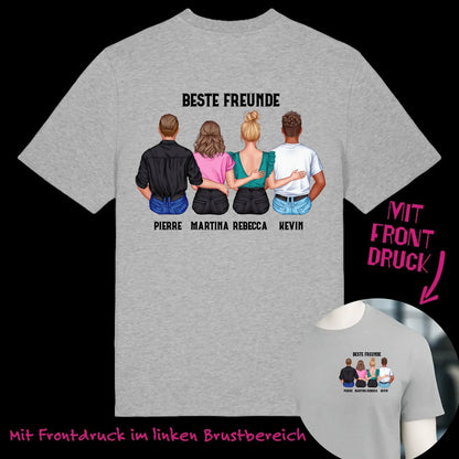 MIX Paare / Freunde • beidseitiger Druck • diverse Kombinationen mit Wunschtext • Unisex T-Shirt für Damen & Herren • Bio • personalisiert