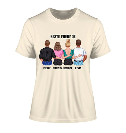 MIX: Paare & Freunde Designer (2-4 personalisierbare Figuren) - Damen T-Shirt (Fitted) • Bio / Natural / 2XL