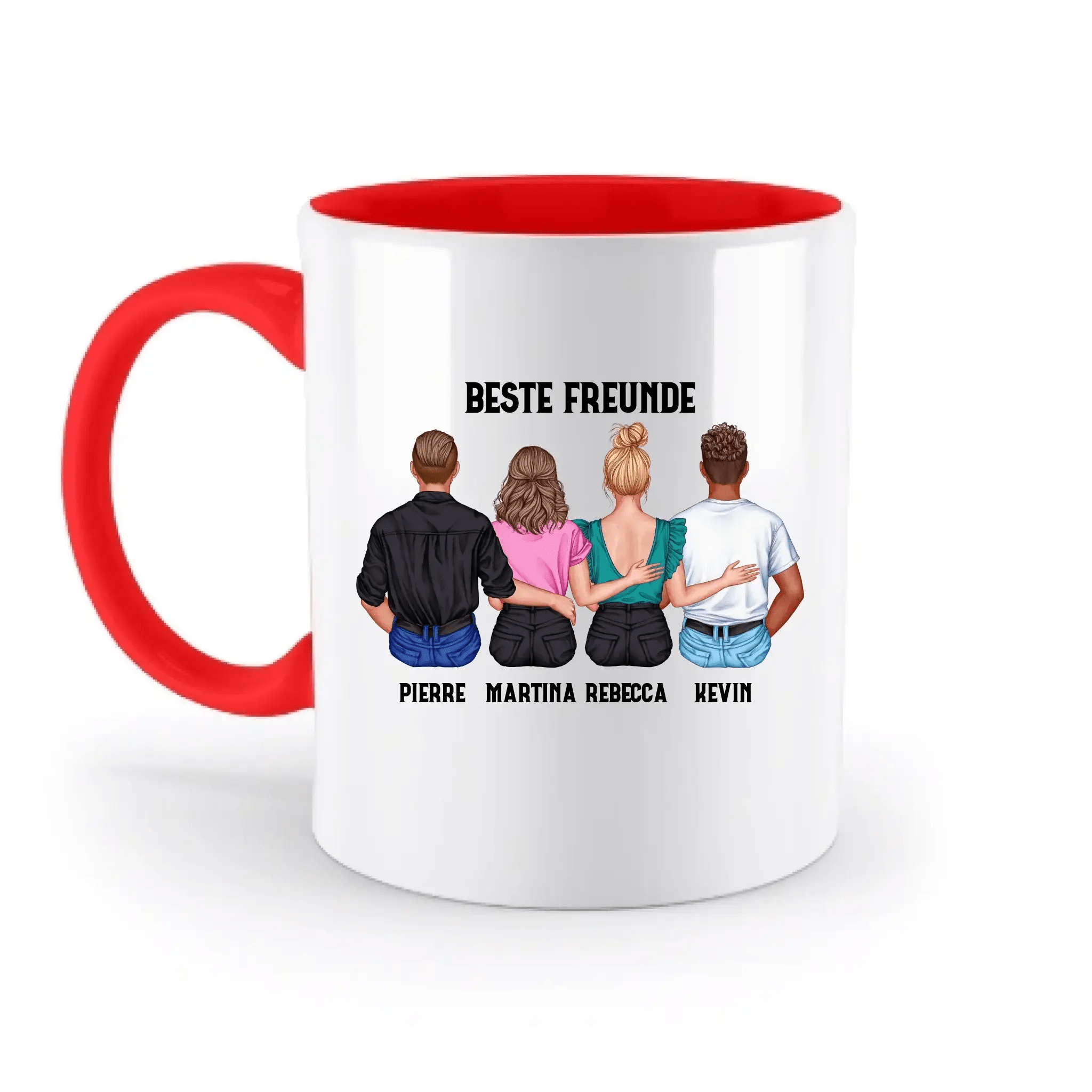 MIX Paare / Freunde • diverse Kombinationen mit Wunschtext • personalisierbar • zweifarbige Tasse spülmaschinenfest