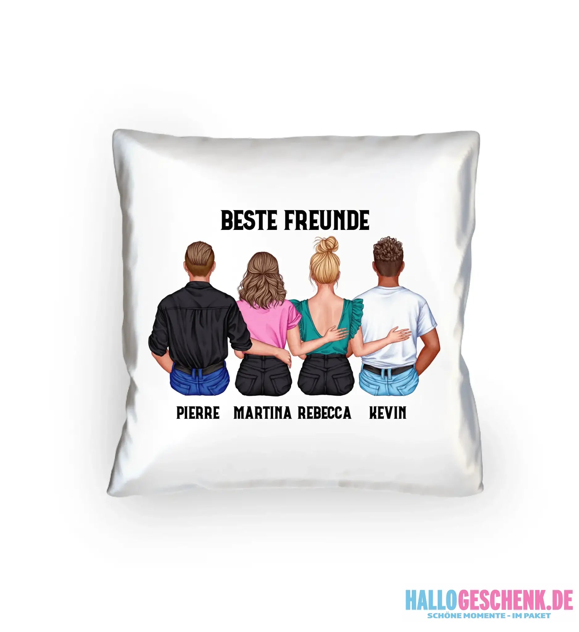 MIX Paare / Freunde • diverse Kombinationen mit Wunschtext • personalisierbar • Kissen 40x40 cm - Kissen 40x40 cm