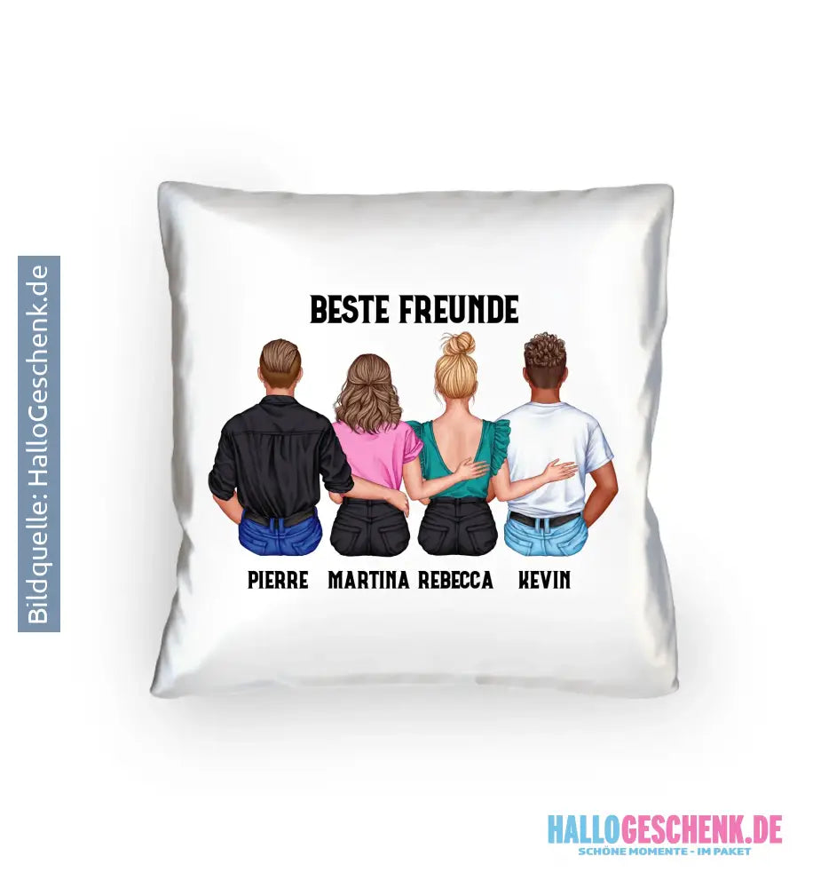 MIX Paare / Freunde • diverse Kombinationen mit Wunschtext • personalisierbar • Kissen 40x40 cm - Kissen 40x40 cm