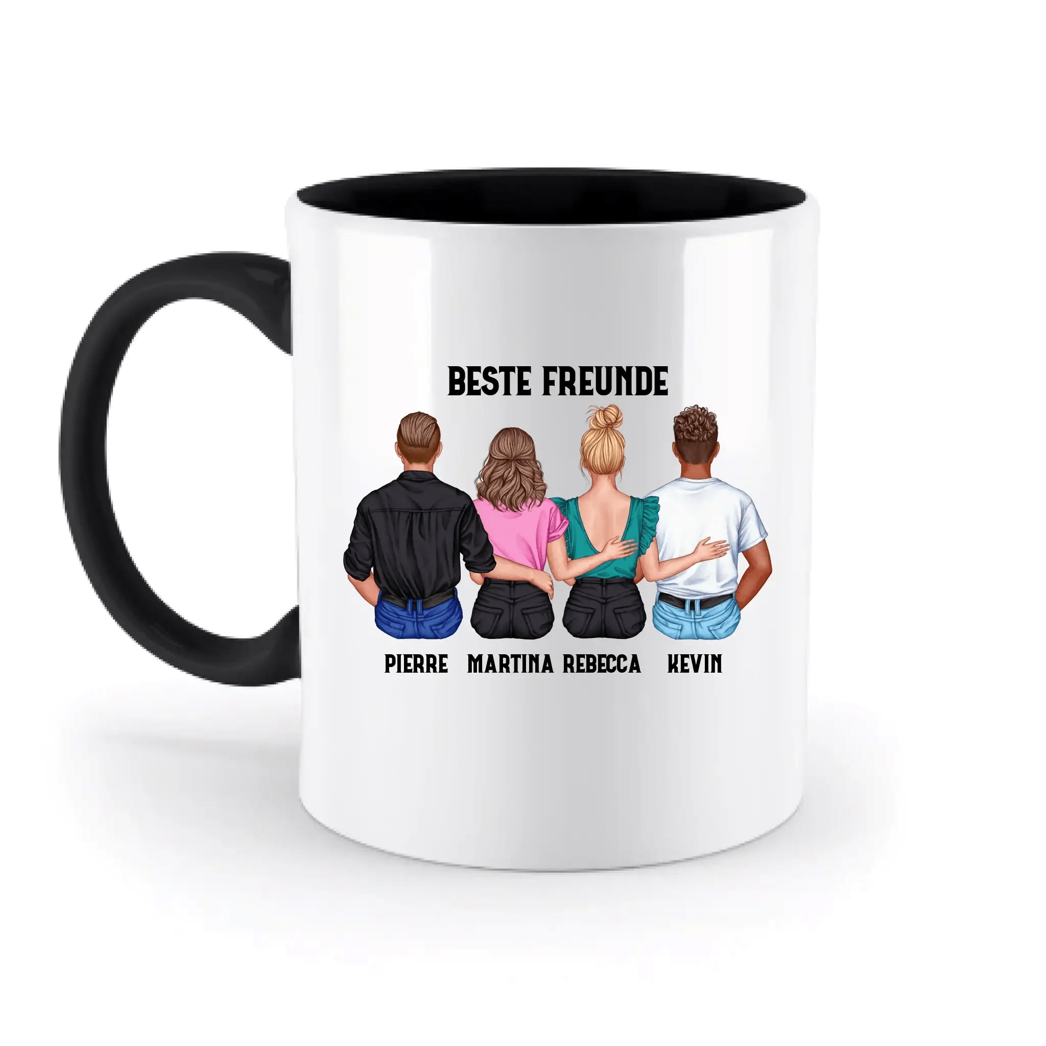 MIX Paare / Freunde • diverse Kombinationen mit Wunschtext • personalisierbar • zweifarbige Tasse spülmaschinenfest