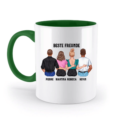 MIX Paare / Freunde • diverse Kombinationen mit Wunschtext • personalisierbar • zweifarbige Tasse spülmaschinenfest