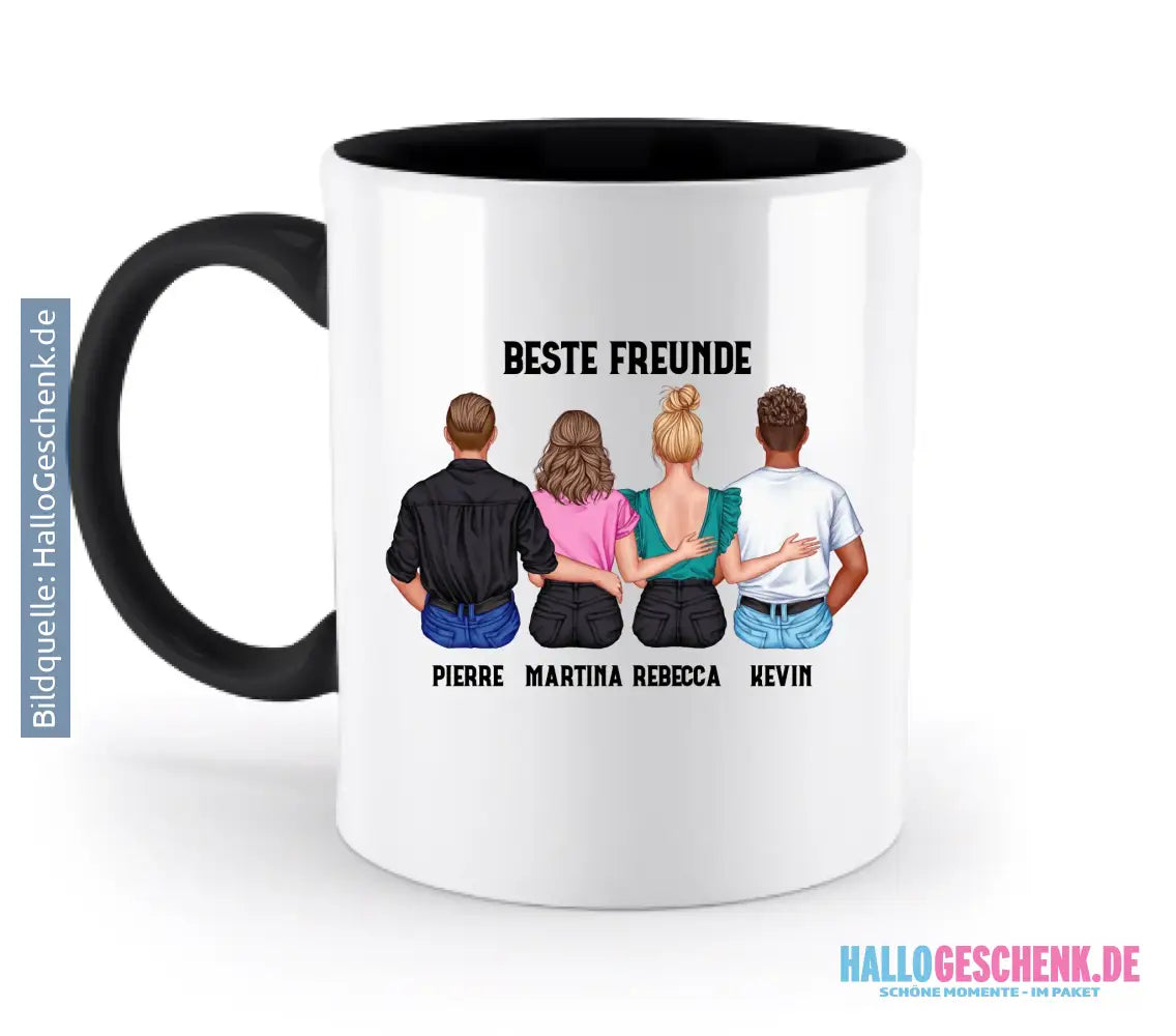MIX Paare / Freunde • diverse Kombinationen mit Wunschtext • personalisierbar • zweifarbige Tasse (spülmaschinenfest)
