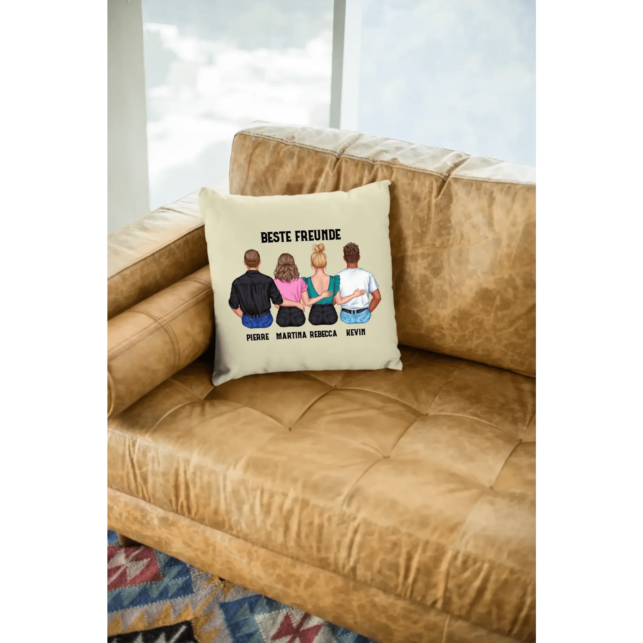 MIX Paare / Freunde • diverse Kombinationen mit Wunschtext • personalisierbar • Kissen 40x40 cm