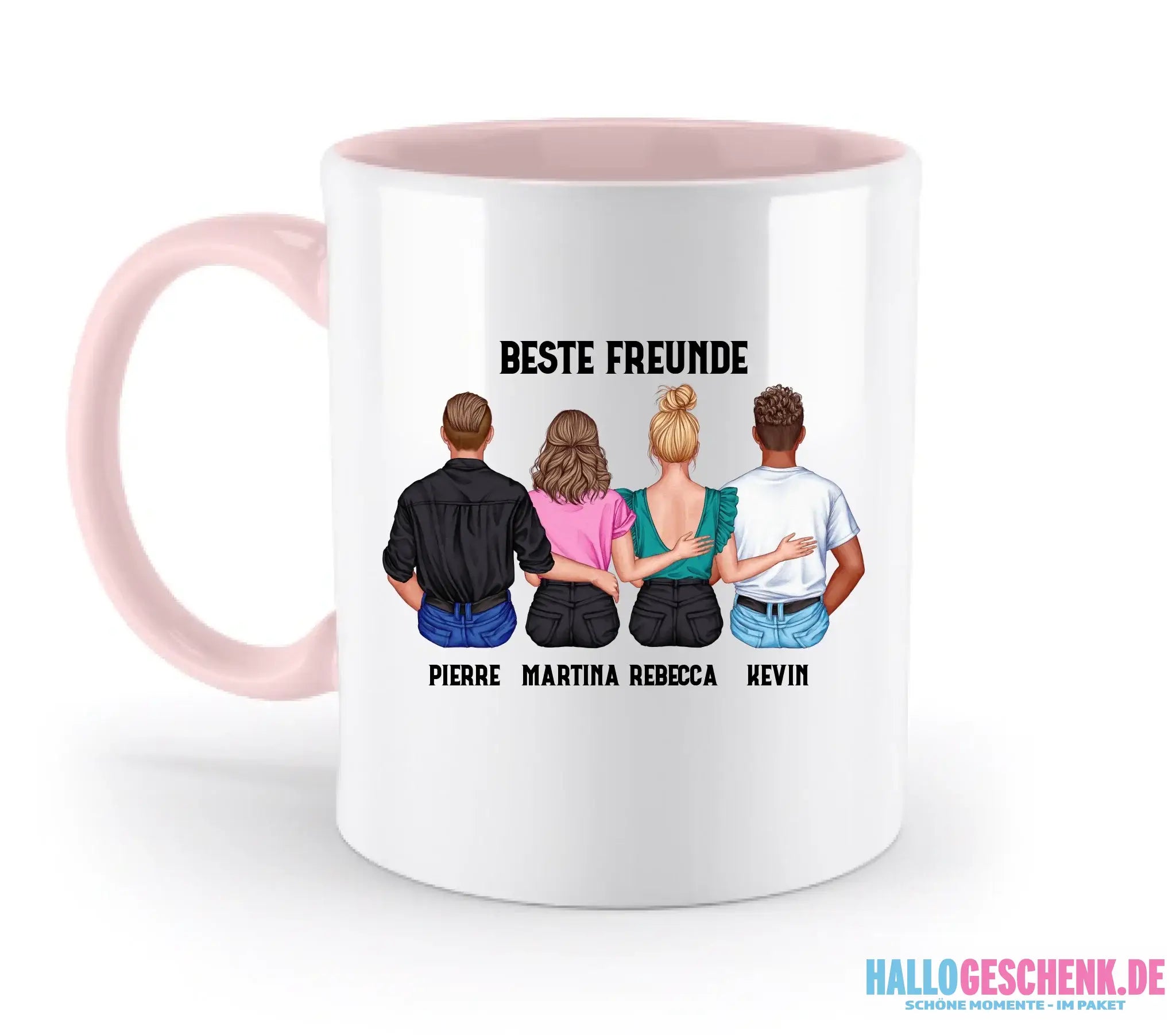 MIX Paare / Freunde • diverse Kombinationen mit Wunschtext • personalisierbar • zweifarbige Tasse (spülmaschinenfest)