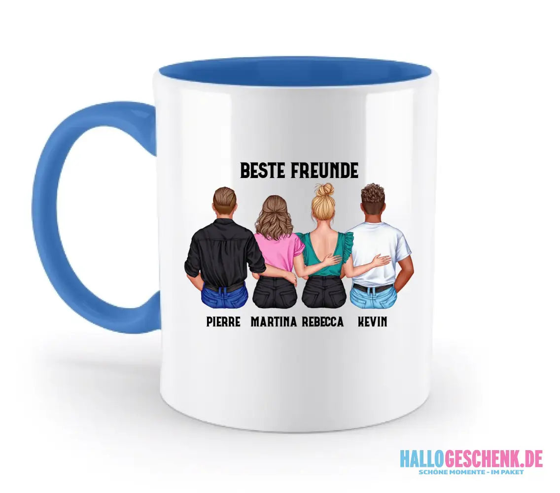 MIX Paare / Freunde • diverse Kombinationen mit Wunschtext • personalisierbar • zweifarbige Tasse (spülmaschinenfest)