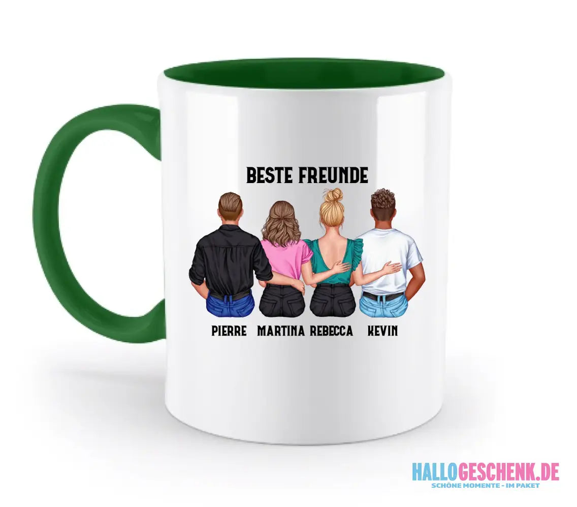 MIX Paare / Freunde • diverse Kombinationen mit Wunschtext • personalisierbar • zweifarbige Tasse (spülmaschinenfest)
