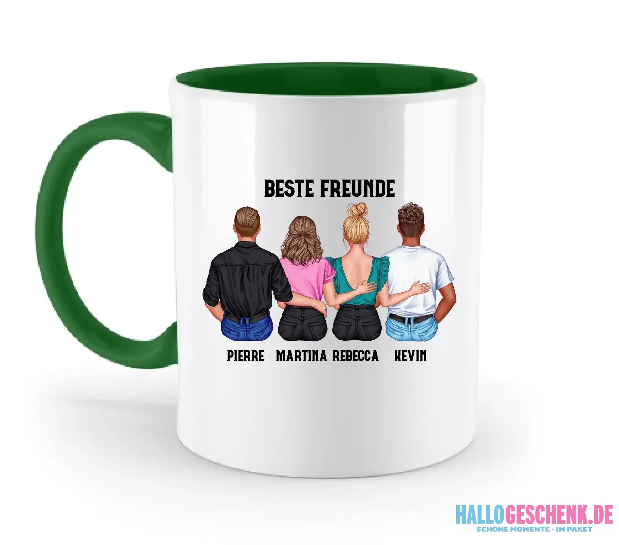 MIX Paare / Freunde • diverse Kombinationen mit Wunschtext • personalisierbar • zweifarbige Tasse (spülmaschinenfest)