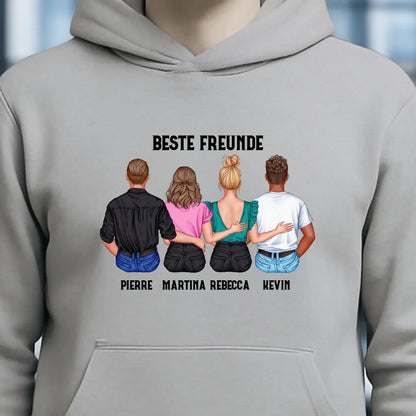 MIX Paare / Freunde • diverse Kombinationen mit Wunschtext • personalisierbar • Unisex Hoodie für Damen & Herren • Bio