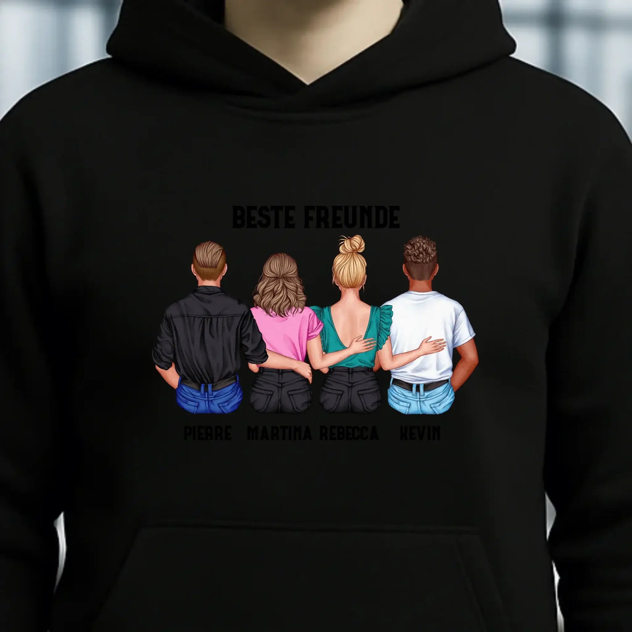 MIX Paare / Freunde • diverse Kombinationen mit Wunschtext • personalisierbar • Unisex Hoodie für Damen & Herren • Bio