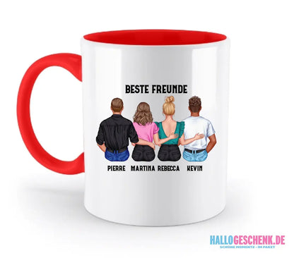 MIX Paare / Freunde • diverse Kombinationen mit Wunschtext • personalisierbar • zweifarbige Tasse (spülmaschinenfest)