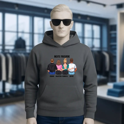 MIX Paare / Freunde • diverse Kombinationen mit Wunschtext • personalisierbar • Unisex Hoodie für Damen & Herren • Bio