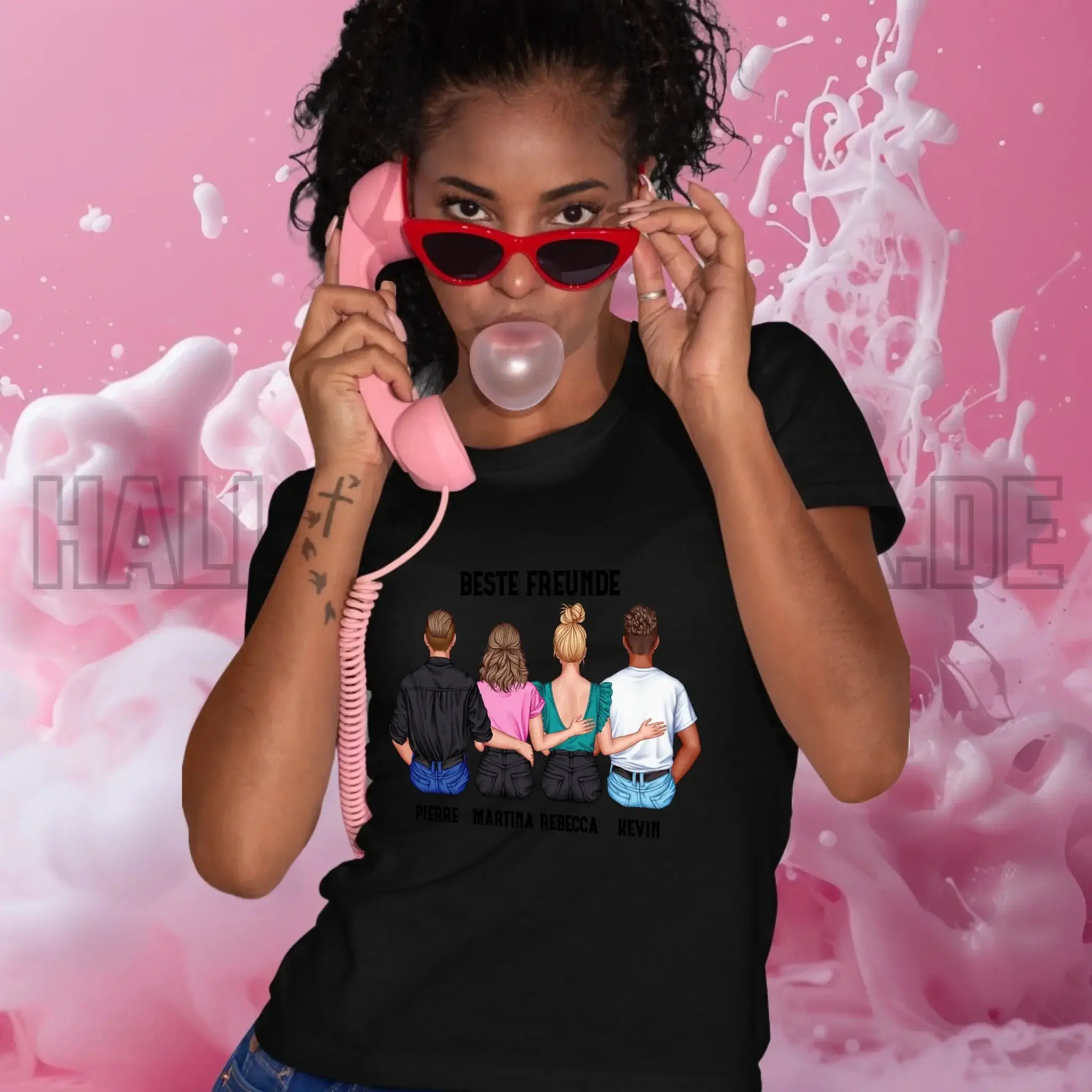 MIX Paare / Freunde • diverse Kombinationen mit Wunschtext • personalisierbar • Damen T-Shirt • Bio