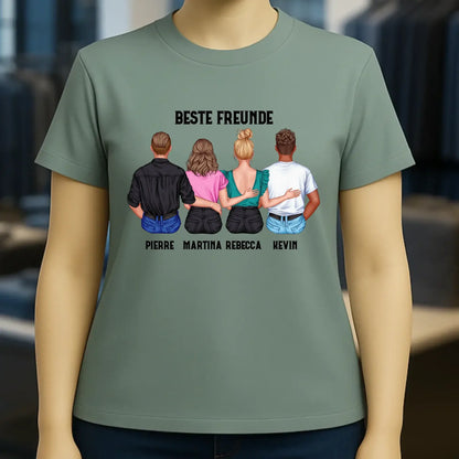 MIX Paare / Freunde • diverse Kombinationen mit Wunschtext • personalisierbar • Damen T-Shirt • Bio