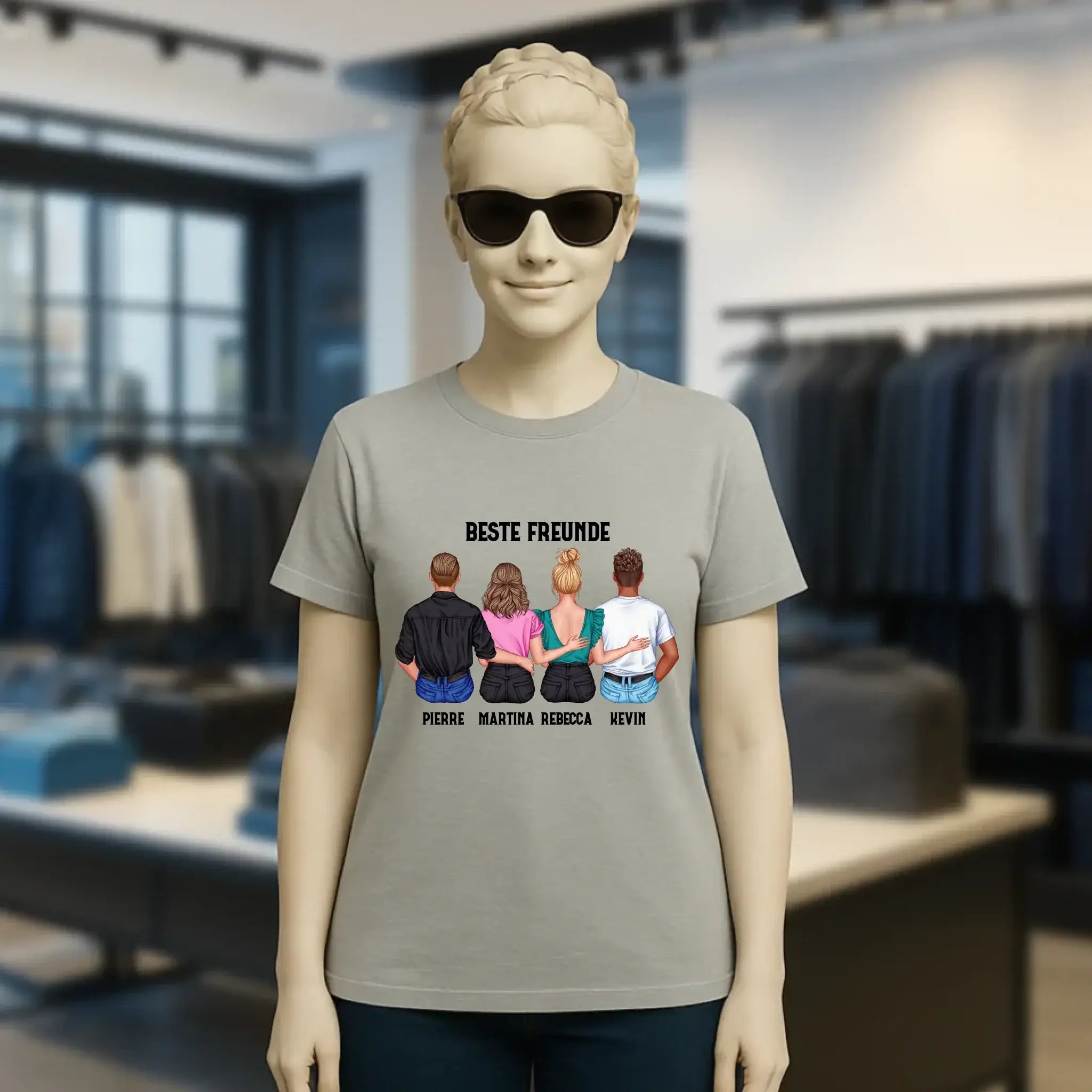 MIX Paare / Freunde • diverse Kombinationen mit Wunschtext • personalisierbar • Damen T-Shirt • Bio