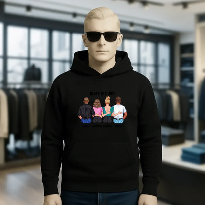 MIX Paare / Freunde • diverse Kombinationen mit Wunschtext • personalisierbar • Unisex Hoodie für Damen & Herren • Bio