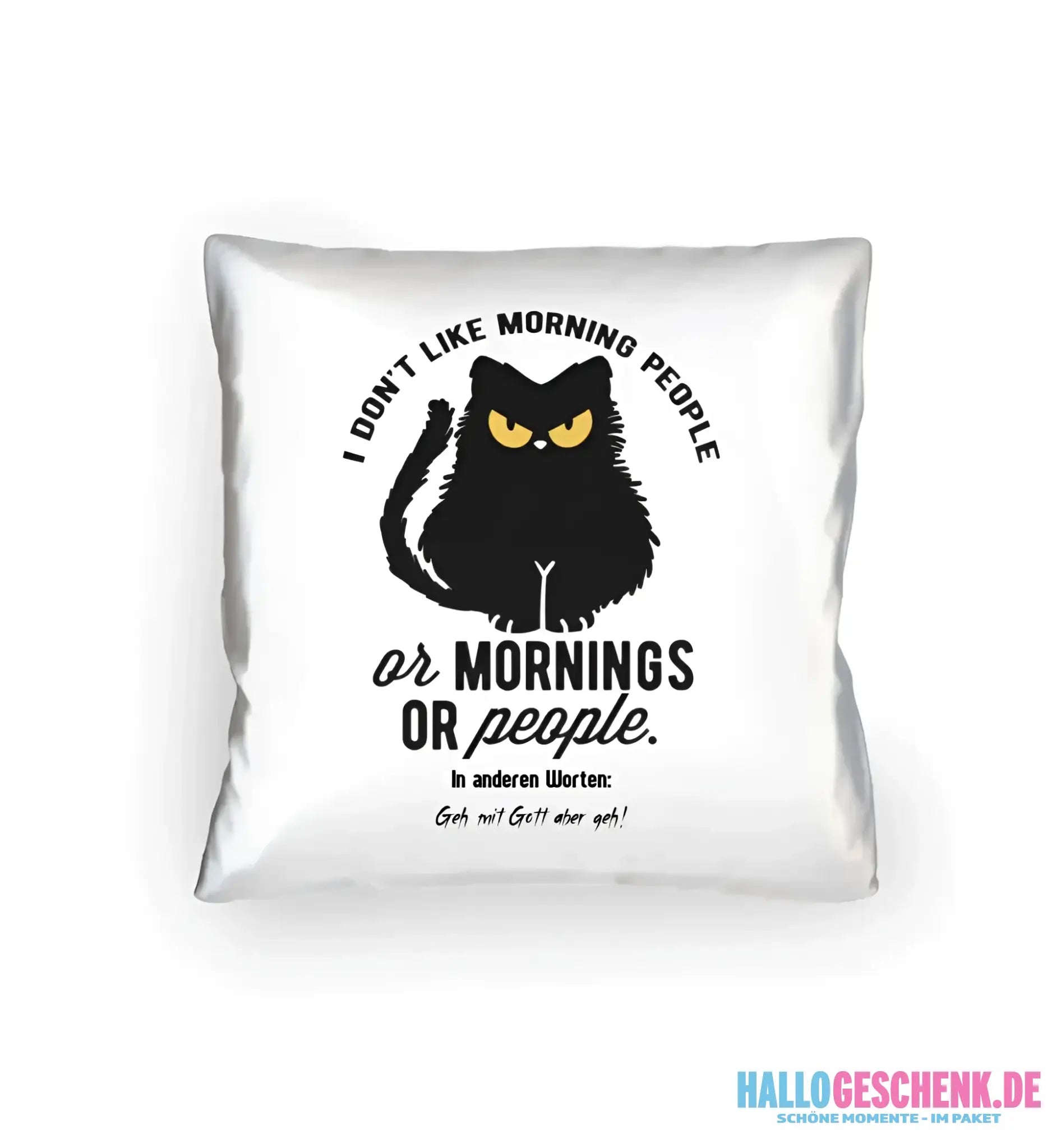 MORNING PEOPLE CAT • Katze • Kissen 40x40 cm • Exklusivdesign • personalisiert
