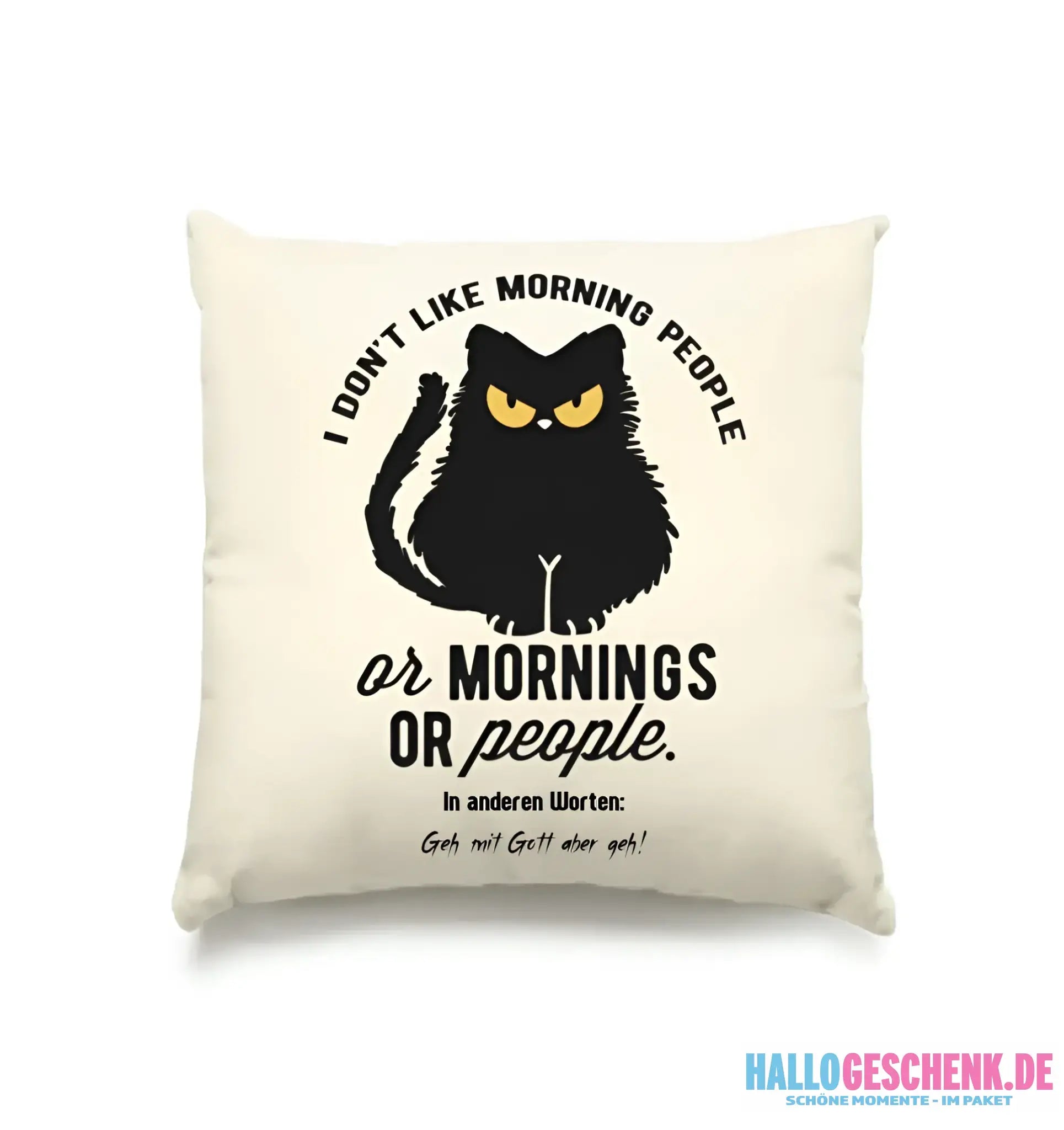 MORNING PEOPLE CAT • Katze • Kissen 40x40 cm • Exklusivdesign • personalisiert