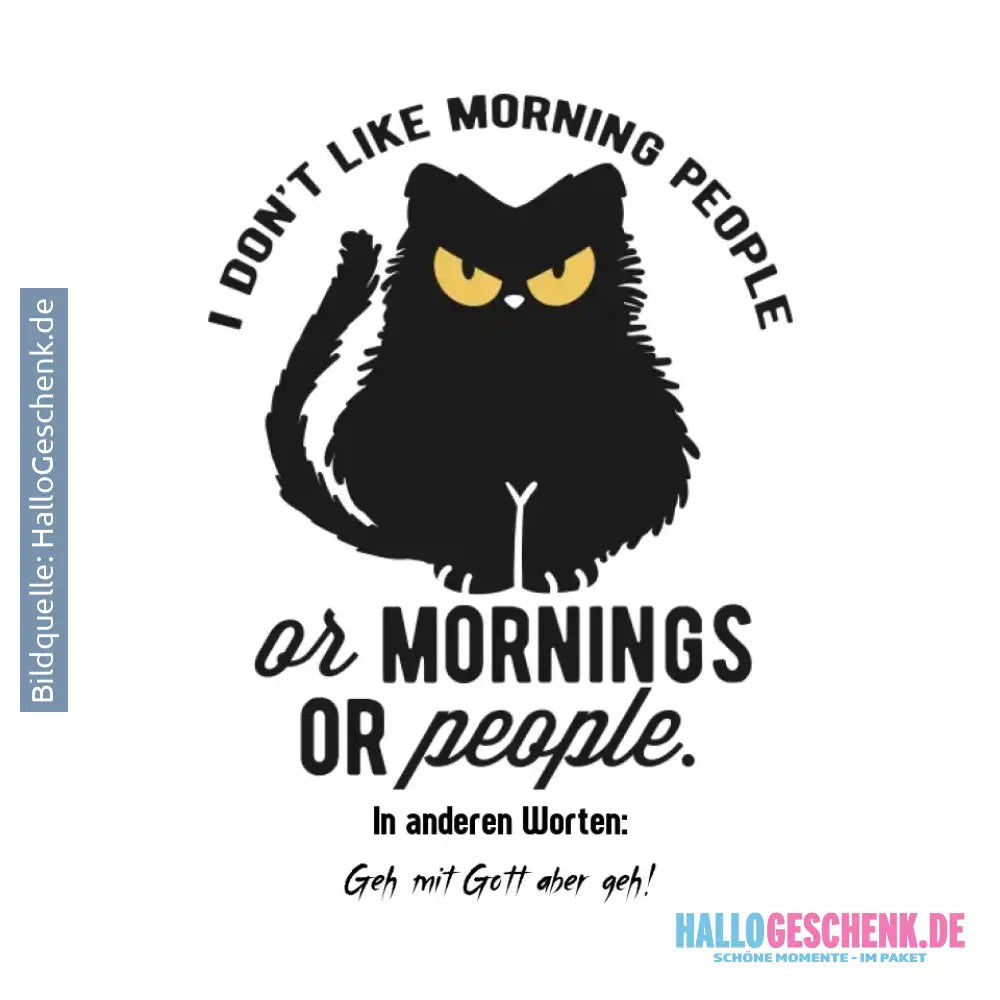 MORNING PEOPLE CAT • Katze • STICKER 20x20 cm (Aufkleber) - White / OneSize / ausgestanzter Sticker 20x20 cm