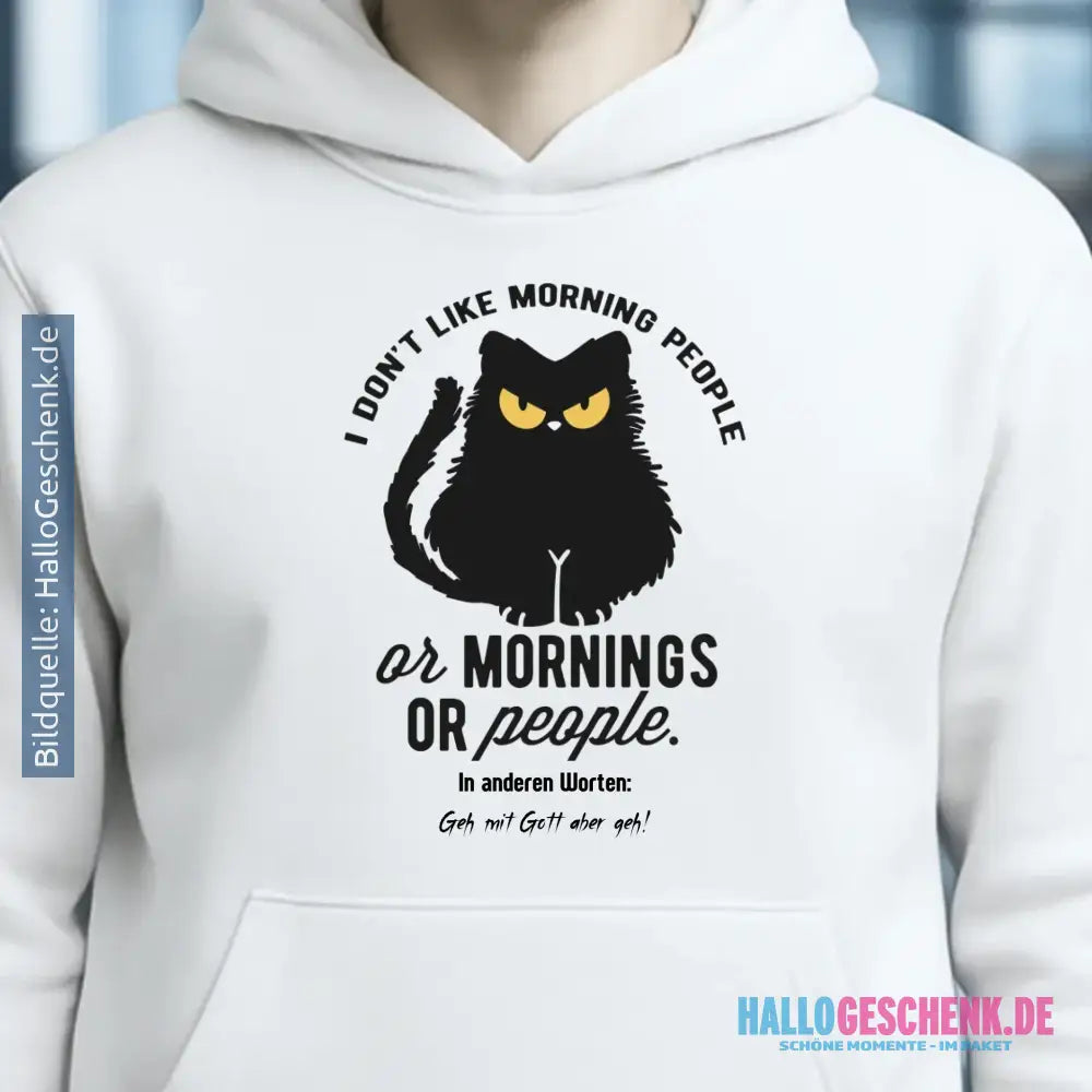 MORNING PEOPLE CAT • Katze • Unisex Premium Hoodie XS-5XL aus Bio-Baumwolle für Damen & Herren • Exklusivdesign • personalisiert
