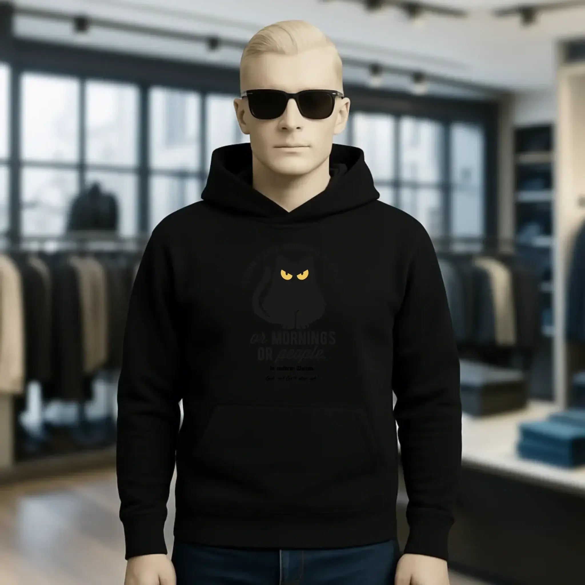 MORNING PEOPLE CAT • Katze • Unisex Premium Hoodie XS-5XL aus Bio-Baumwolle für Damen & Herren • Exklusivdesign • personalisiert