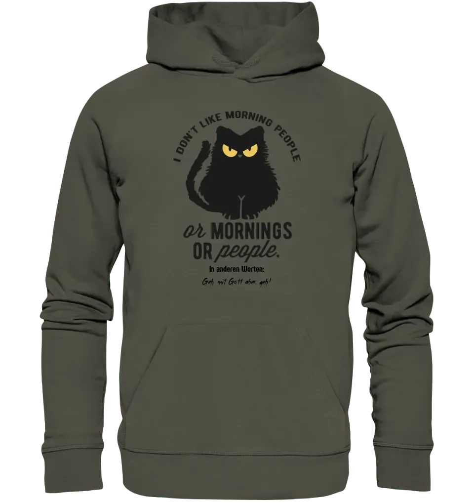 MORNING PEOPLE CAT • Katze • Unisex Premium Hoodie XS-5XL aus Bio-Baumwolle für Damen & Herren • Exklusivdesign • personalisiert