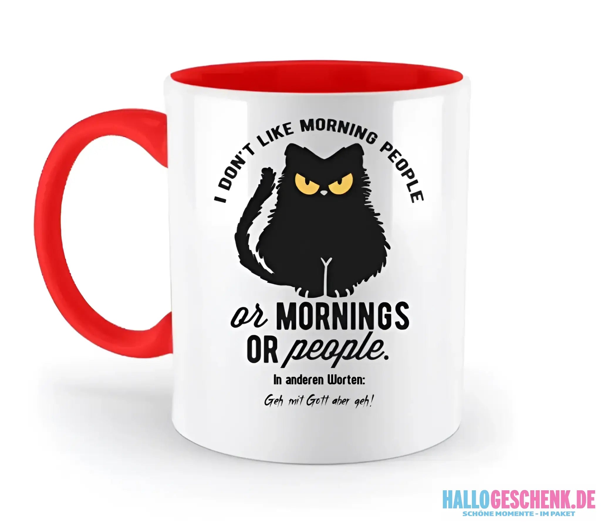 MORNING PEOPLE CAT • Katze • zweifarbige Tasse • Exklusivdesign • personalisiert