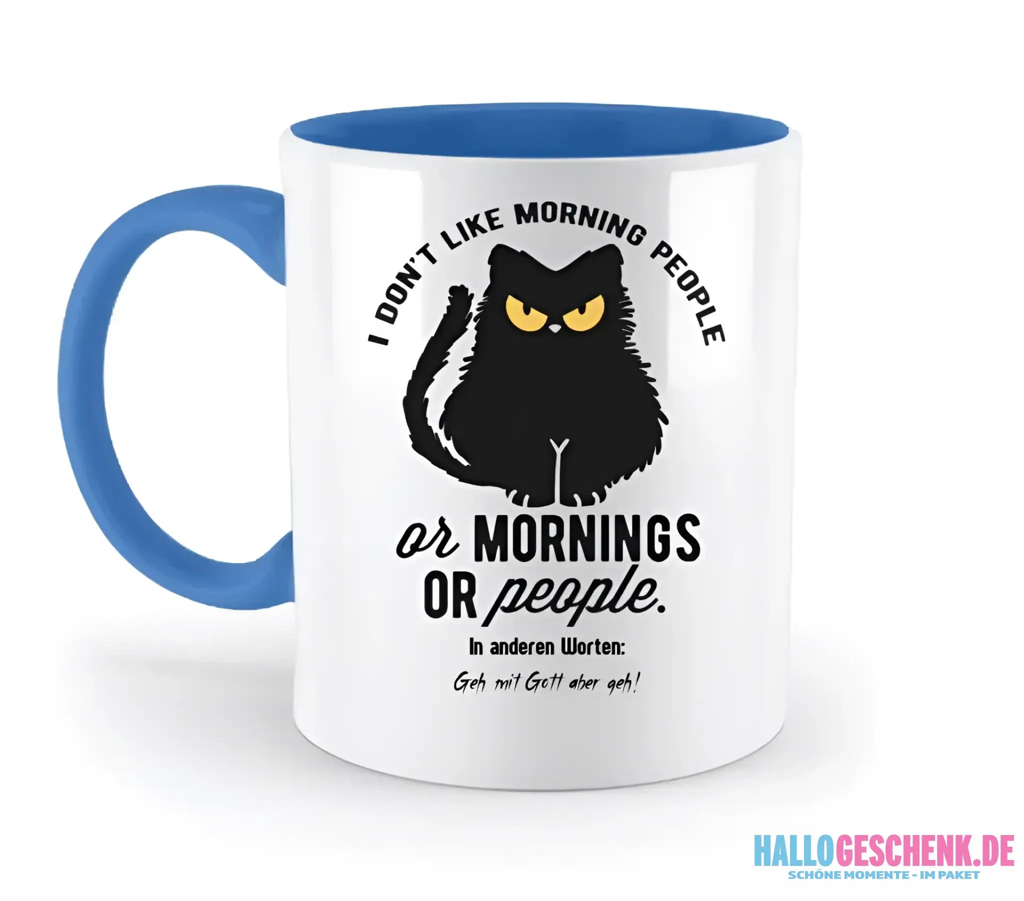 MORNING PEOPLE CAT • Katze • zweifarbige Tasse • Exklusivdesign • personalisiert