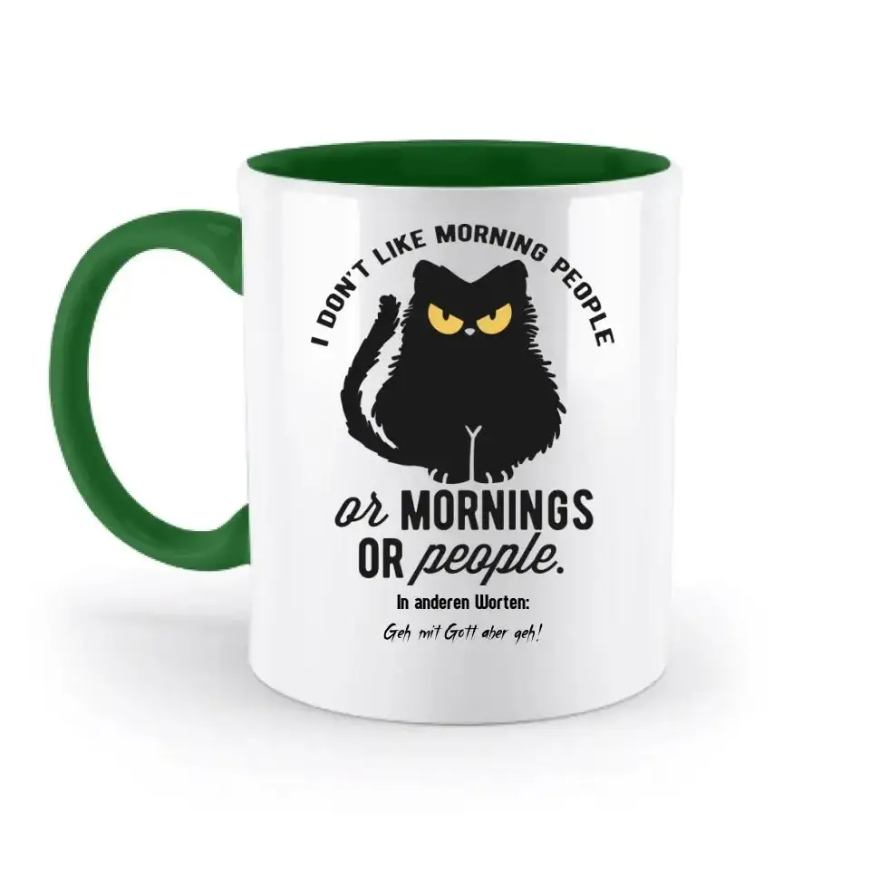 MORNING PEOPLE CAT • Katze • zweifarbige Tasse • Exklusivdesign • personalisiert