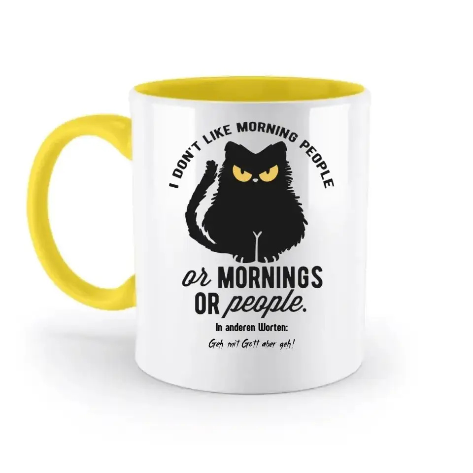 MORNING PEOPLE CAT • Katze • zweifarbige Tasse • Exklusivdesign • personalisiert