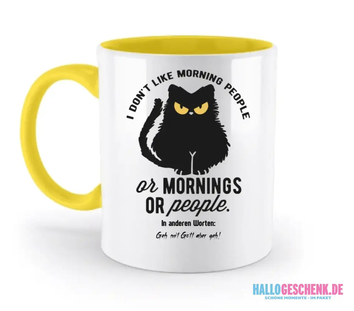 MORNING PEOPLE CAT • Katze • zweifarbige Tasse • Exklusivdesign • personalisiert