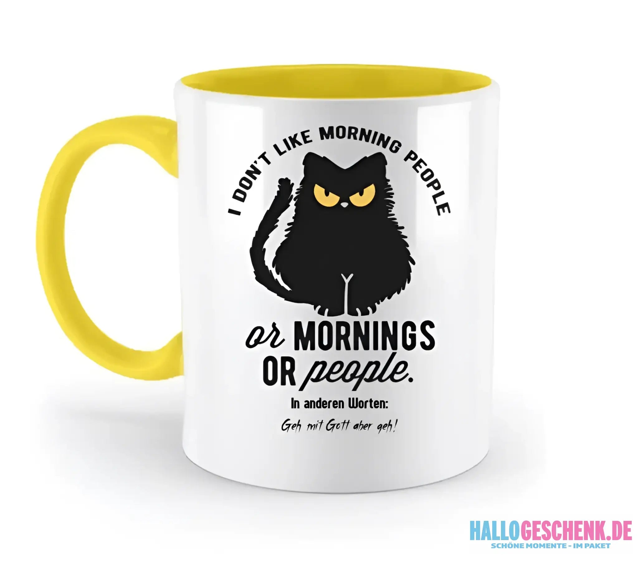 MORNING PEOPLE CAT • Katze • zweifarbige Tasse • Exklusivdesign • personalisiert