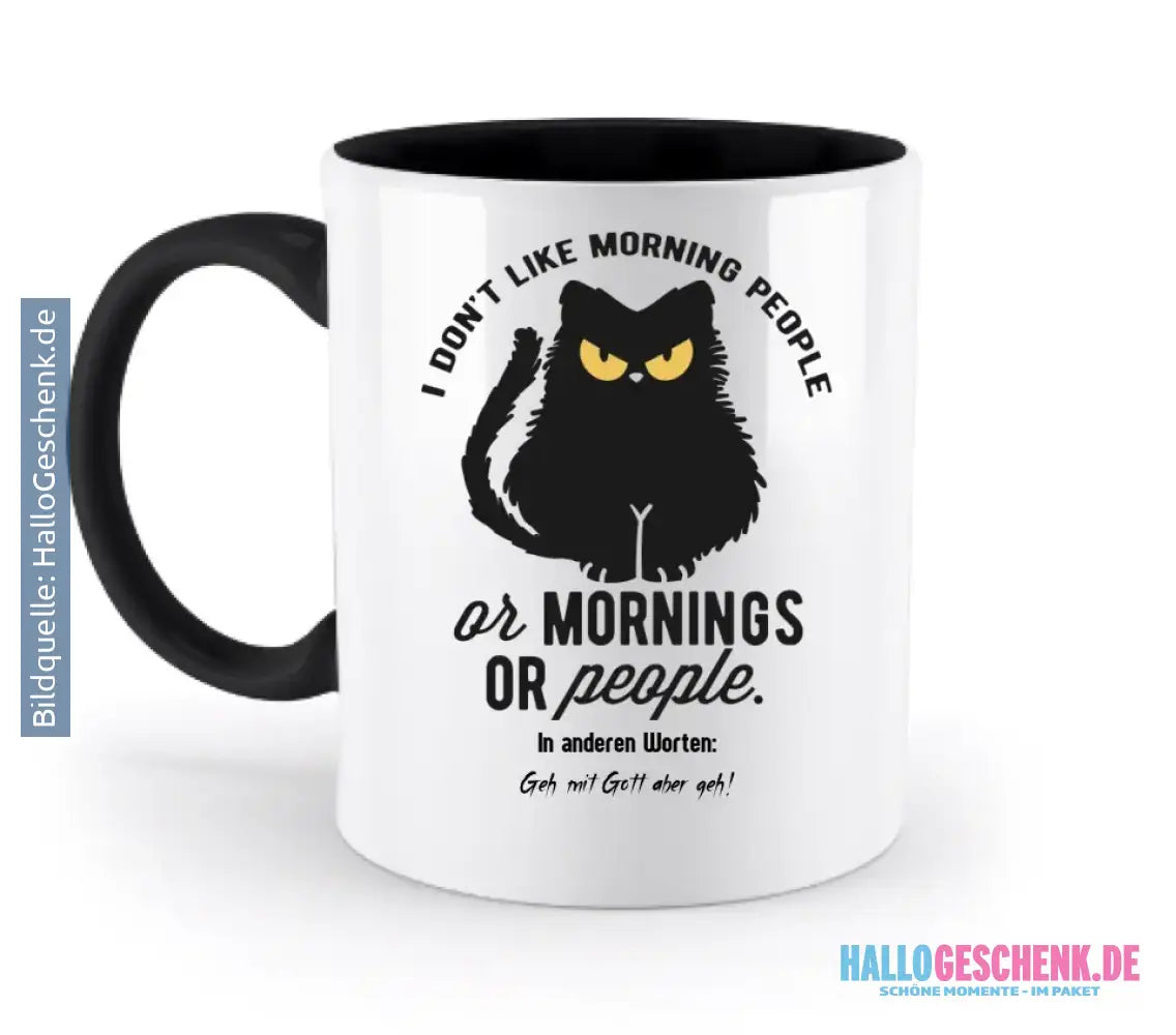 MORNING PEOPLE CAT • Katze • zweifarbige Tasse • Exklusivdesign • personalisiert