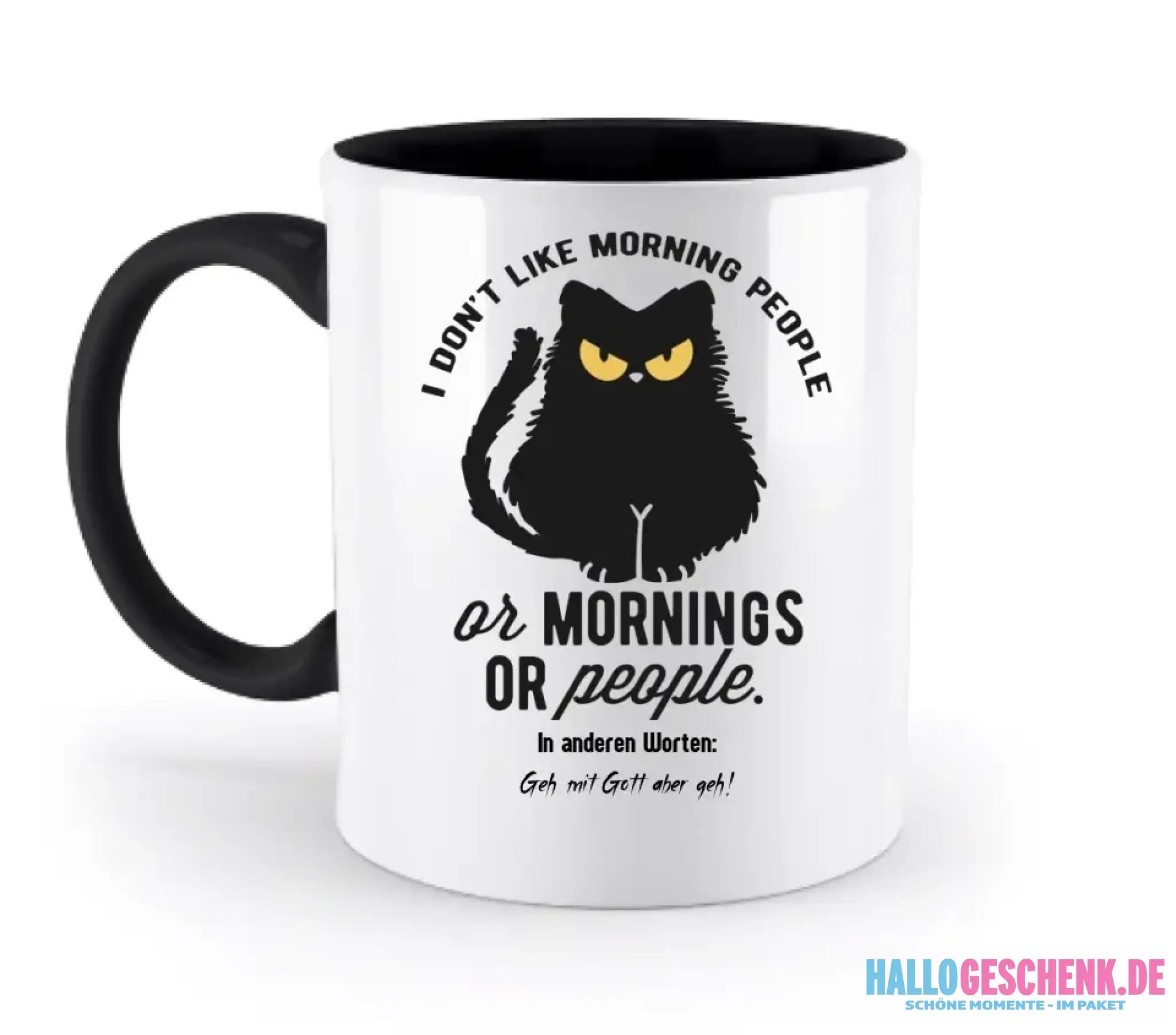 MORNING PEOPLE CAT • Katze • zweifarbige Tasse • Exklusivdesign • personalisiert