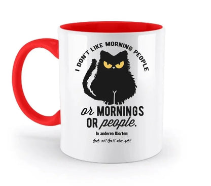 MORNING PEOPLE CAT • Katze • zweifarbige Tasse • Exklusivdesign • personalisiert - HalloGeschenk.de