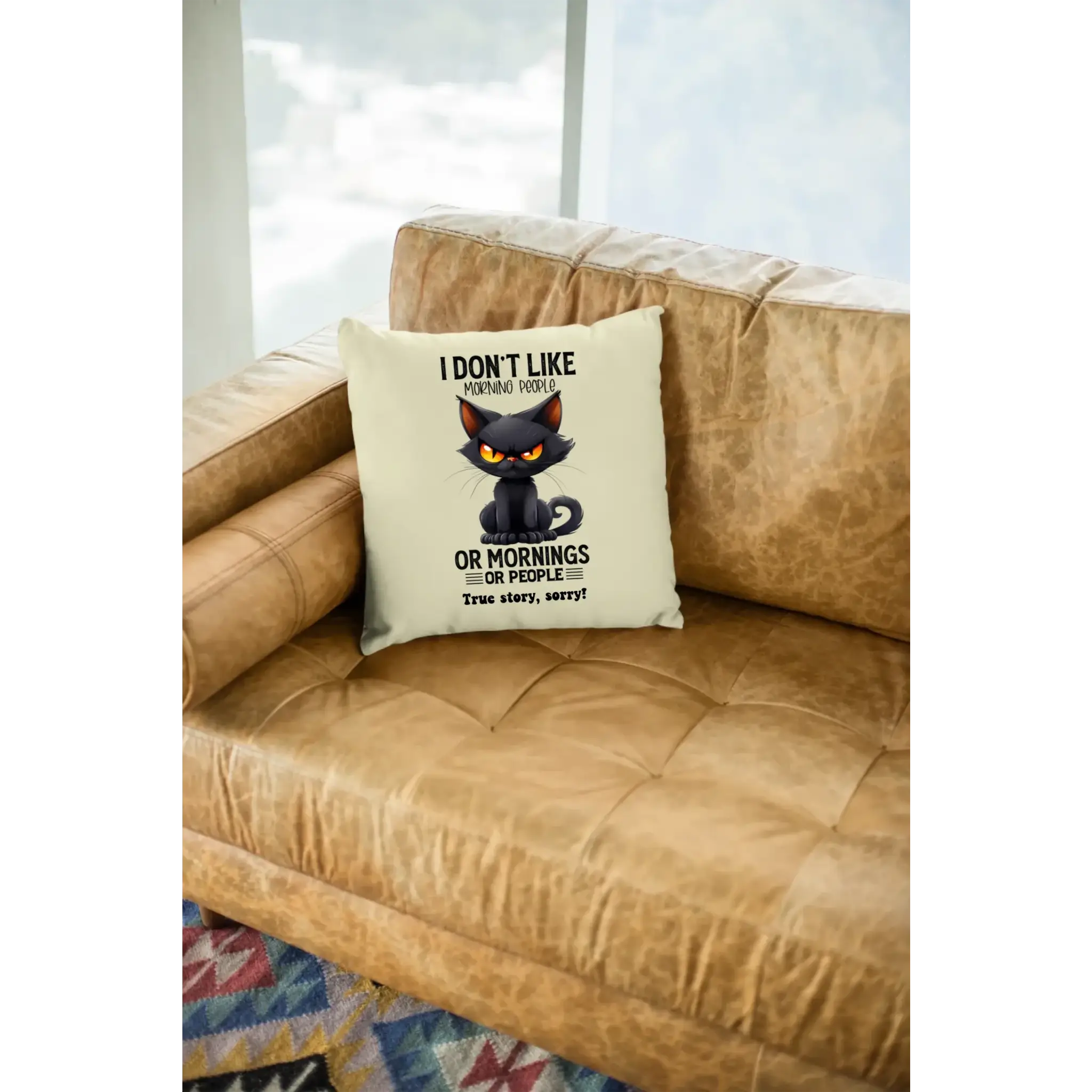Morning people • Katze • Kissen 40x40 cm • Exklusivdesign • personalisiert